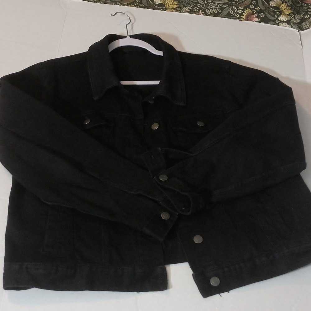 Black denim jacket